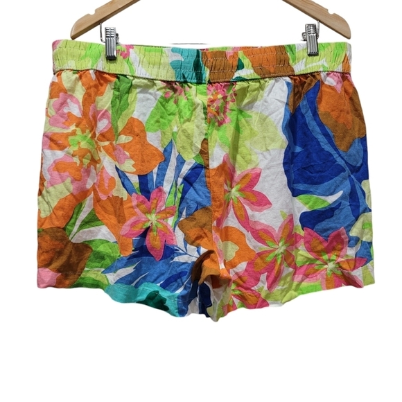 XL Future Collective Alani Noelle Target Linen Blend Colorful Tropical Shorts - Picture 5 of 8